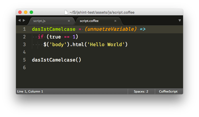 CoffeeScript in Sublime Text